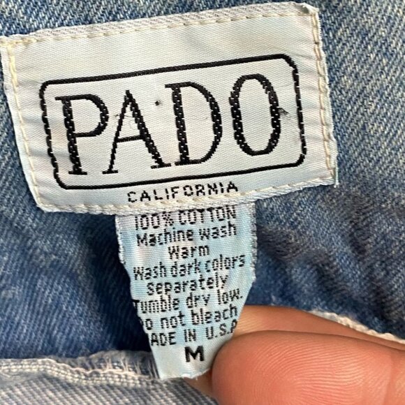 Vintage Pado Oversized Bedazzled Denim Jacket M - Picture 3 of 16